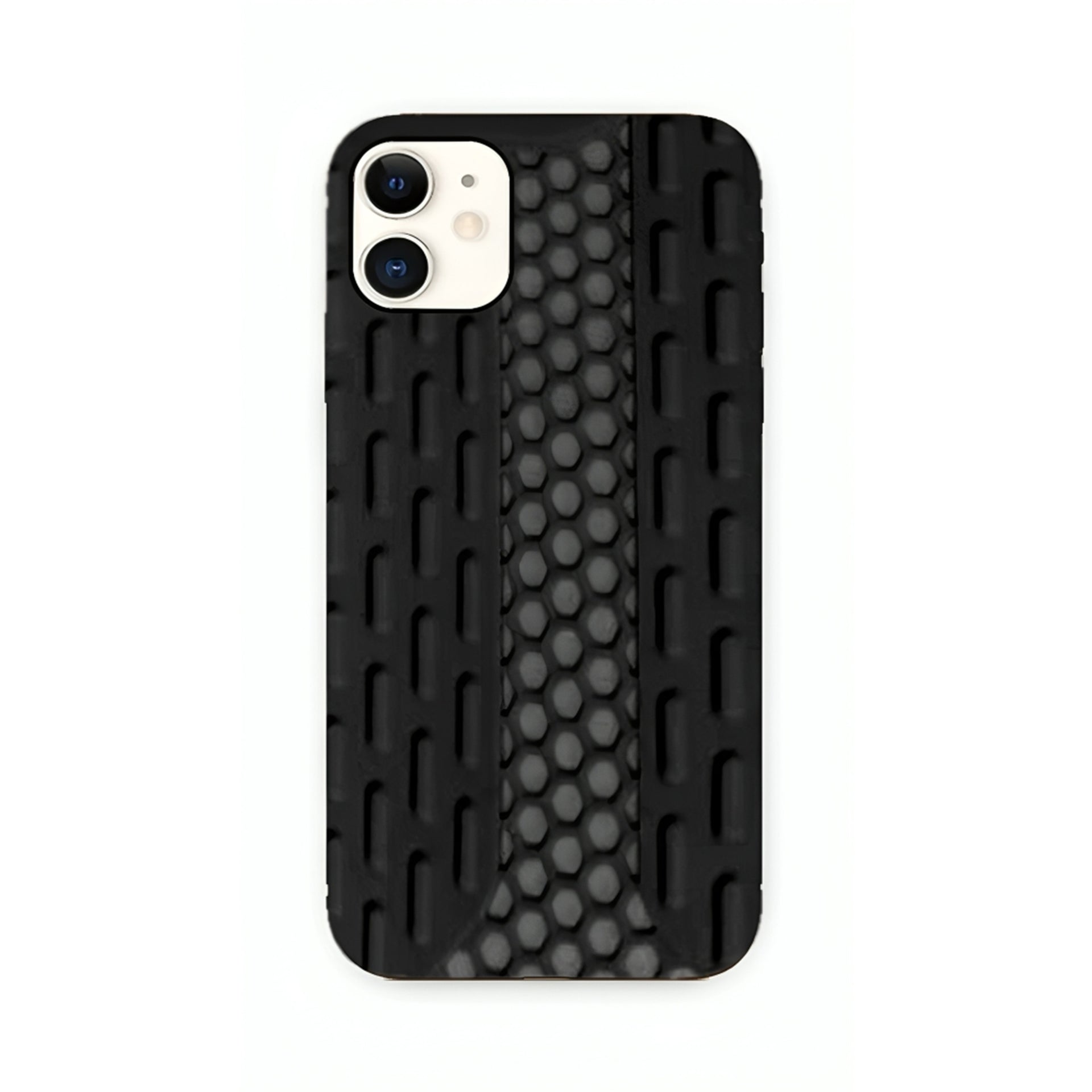 Rugged Tread Pattern Shockproof Phone Case – Soft Protective Cover for iPhone