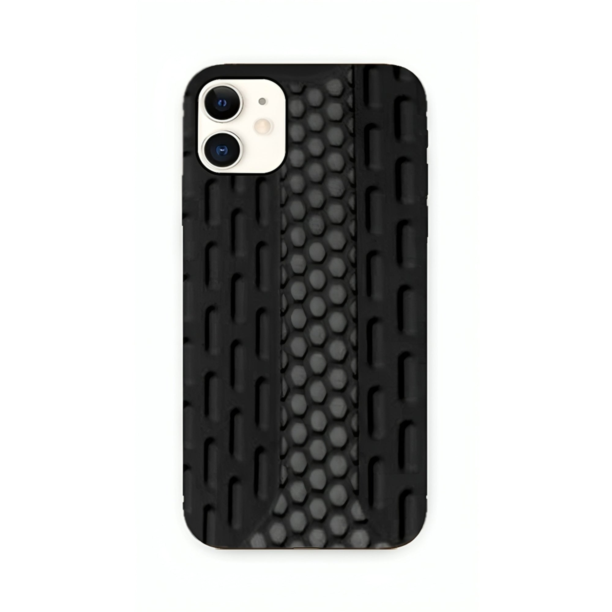 Rugged Tread Pattern Shockproof Phone Case – Soft Protective Cover for iPhone