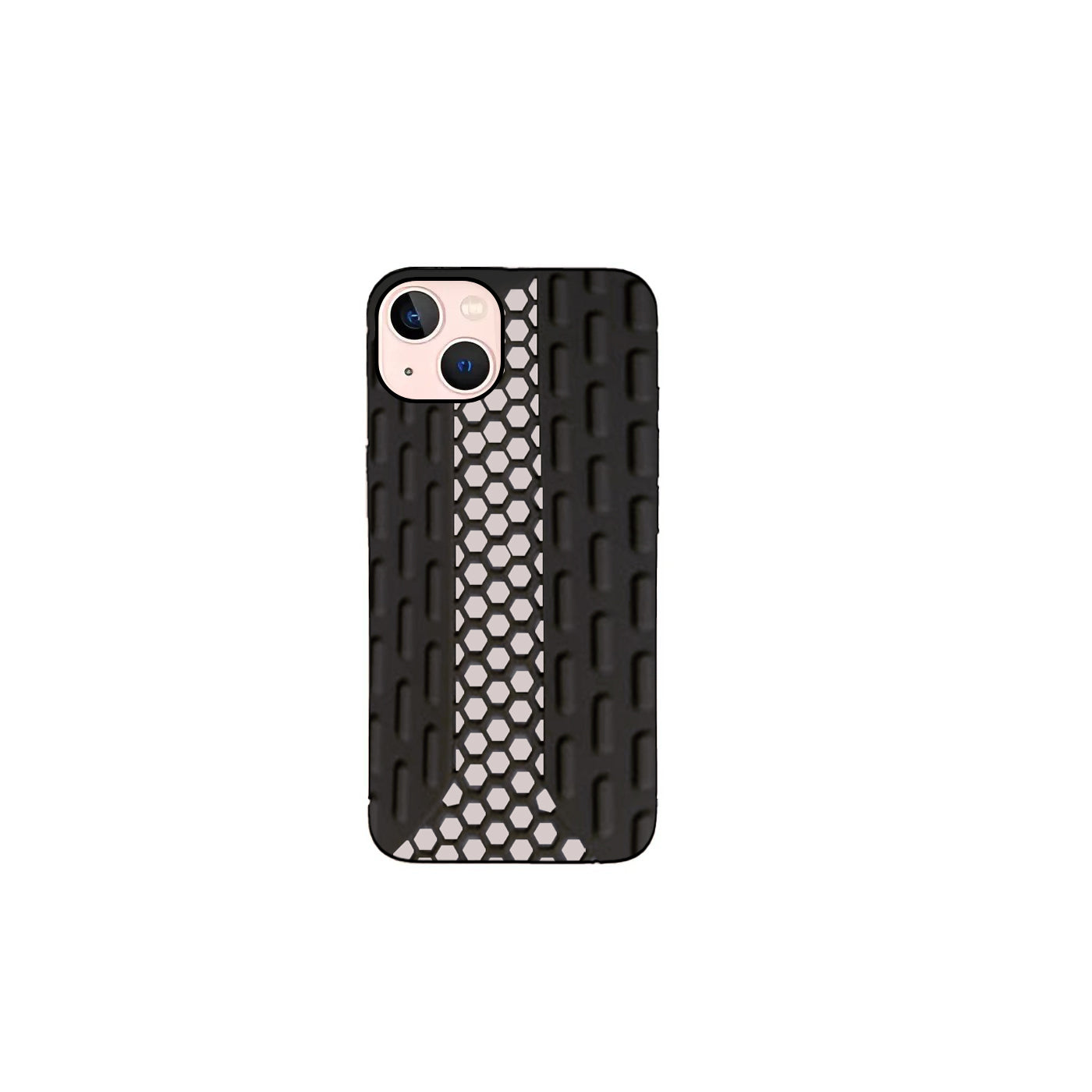 Rugged Tread Pattern Shockproof Phone Case – Soft Protective Cover for iPhone