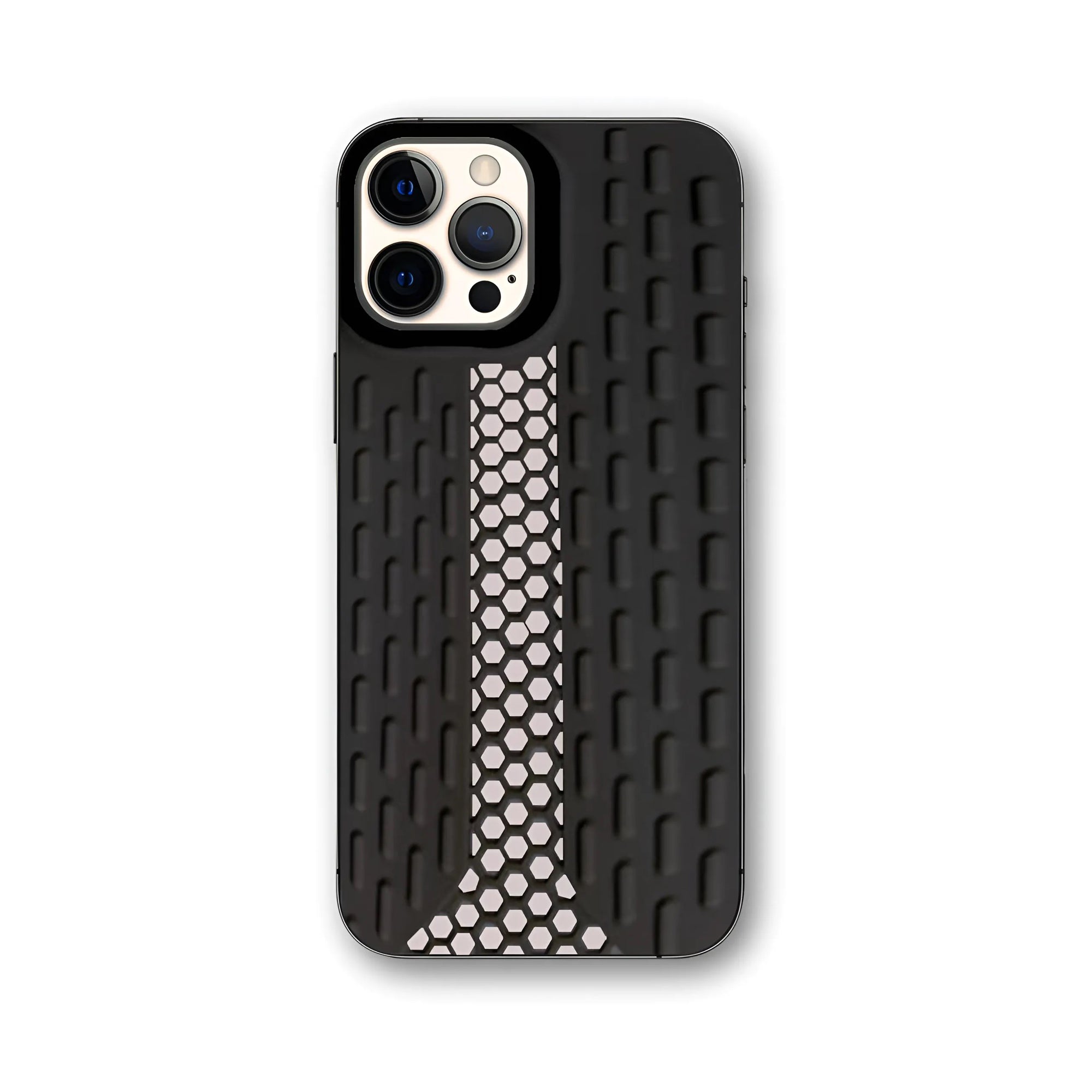Rugged Tread Pattern Shockproof Phone Case – Soft Protective Cover for iPhone