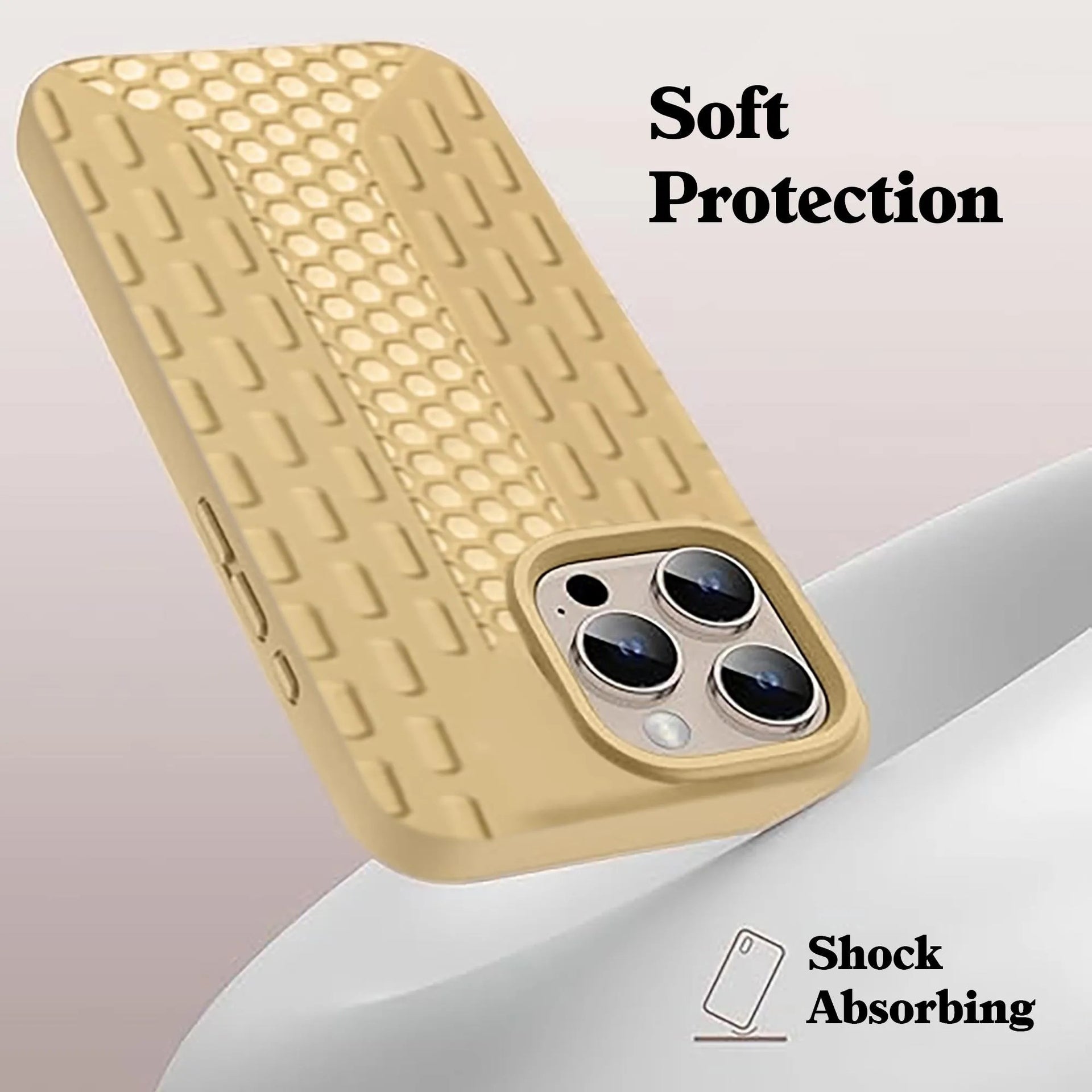 Rugged Tread Pattern Shockproof Phone Case – Soft Protective Cover for iPhone