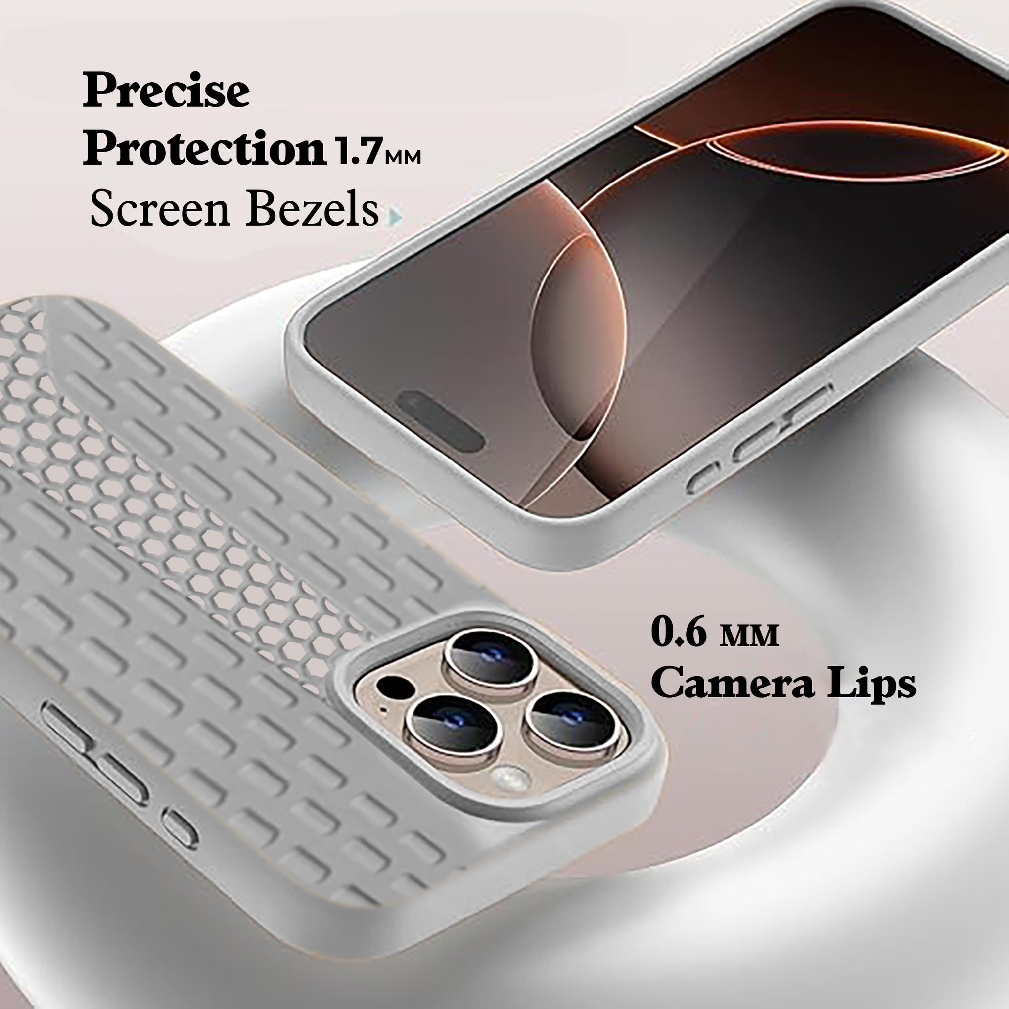 Rugged Tread Pattern Shockproof Phone Case – Soft Protective Cover for iPhone