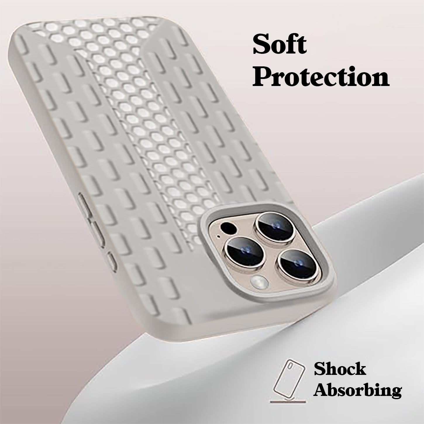 Rugged Tread Pattern Shockproof Phone Case – Soft Protective Cover for iPhone