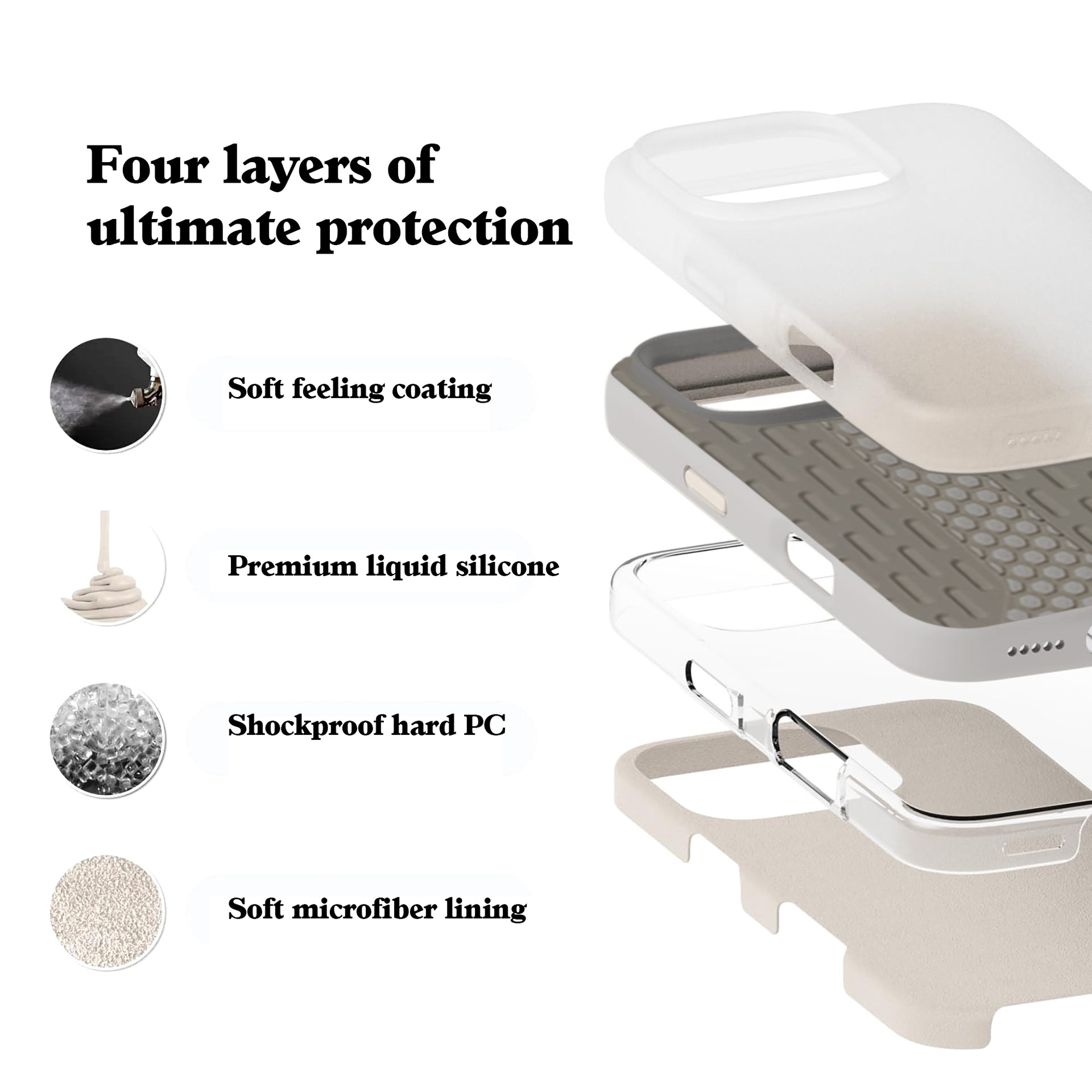 Rugged Tread Pattern Shockproof Phone Case – Soft Protective Cover for iPhone