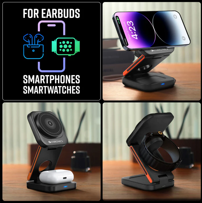 Zebronics PowerNest 3-in-1 Wireless Charger