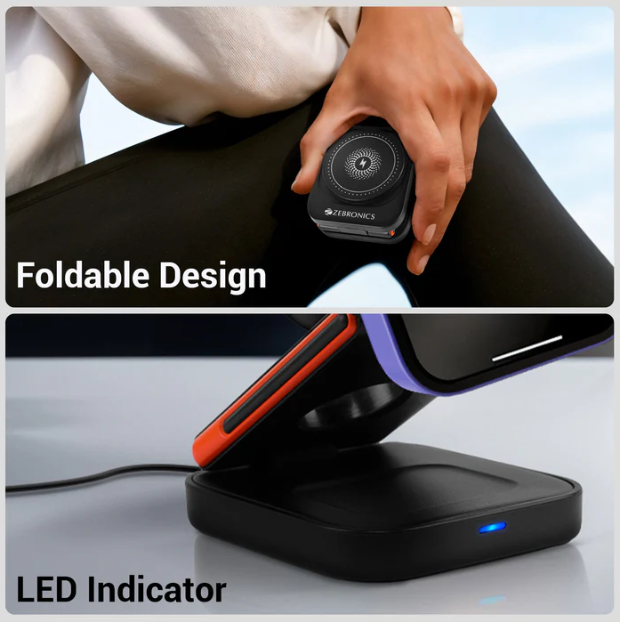 Zebronics PowerNest 3-in-1 Wireless Charger