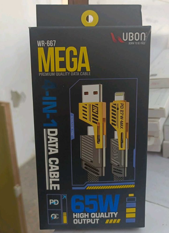 UBON 65 W MEGA 4-in-1 Data Cable