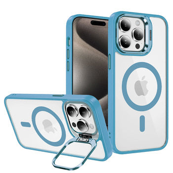 iPhone Magnetic MagSafe Case with Adjustable Camera Stand & Protective Camera Lenses – Shockproof, Slim & Stylish